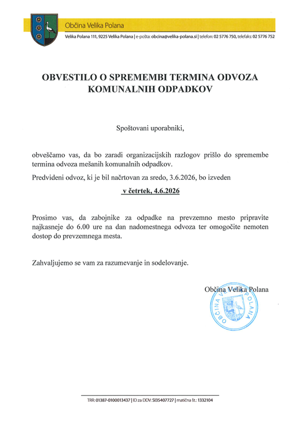 Obvestilo